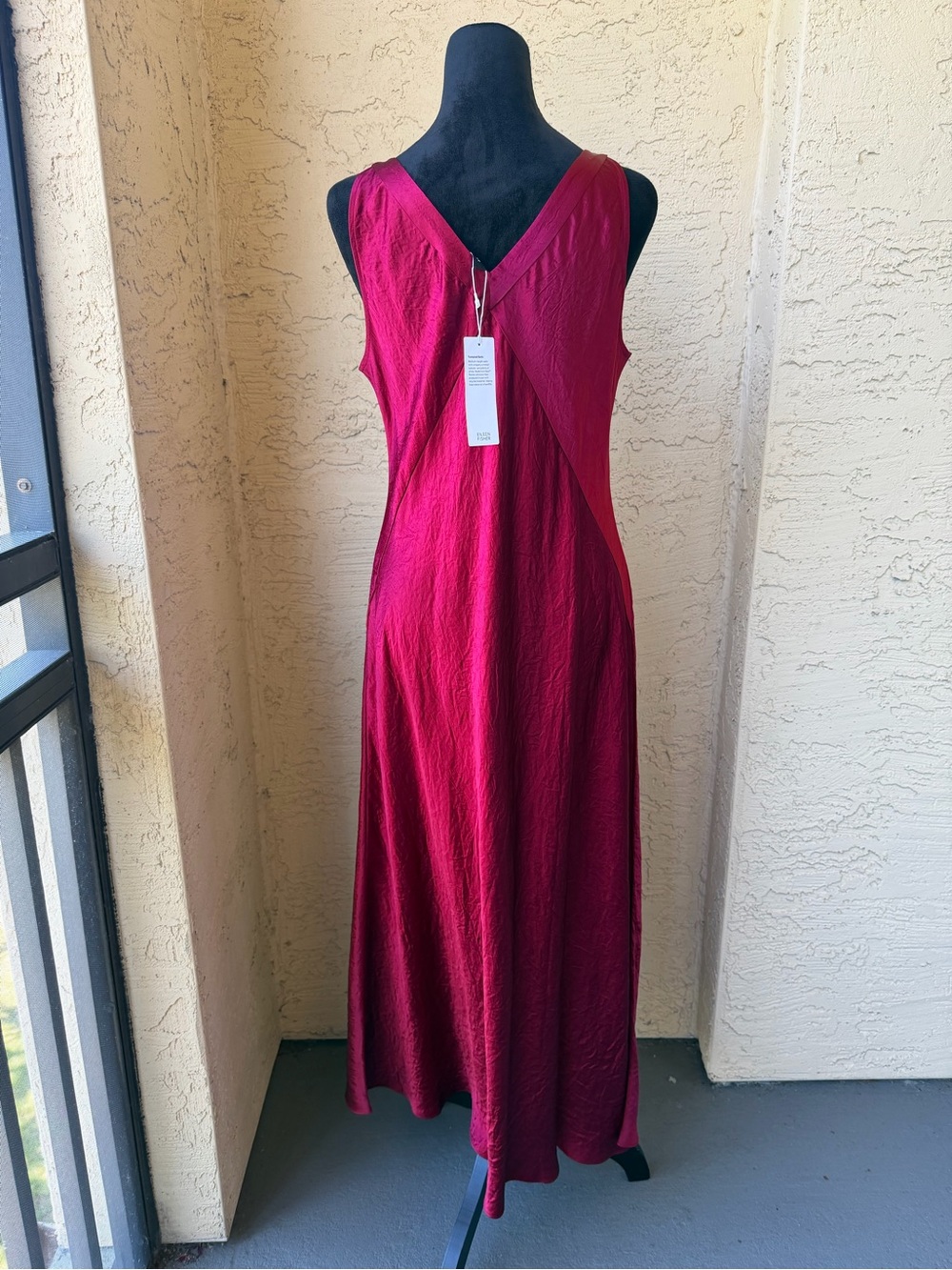 Eileen Fisher Ruby Textured Satin Slip Dress Sz M Occasion Feminine NWT - Picture 5 of 10